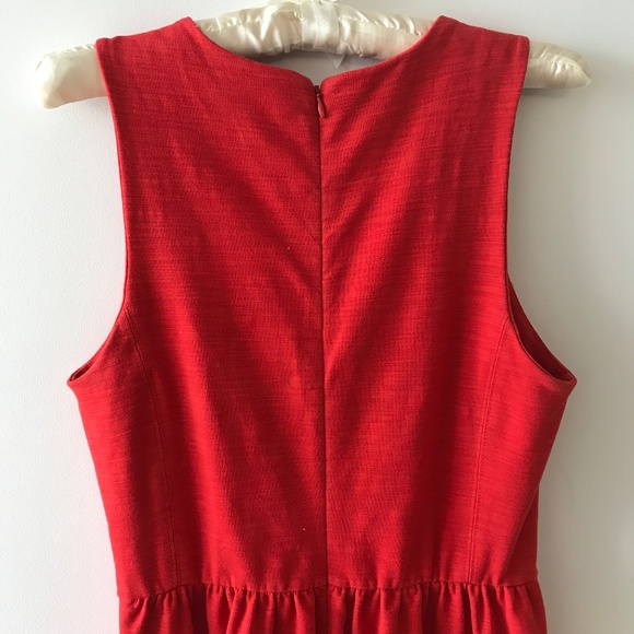 Madewell Solid Red Dress with Side Pockets - Picture 4 of 6